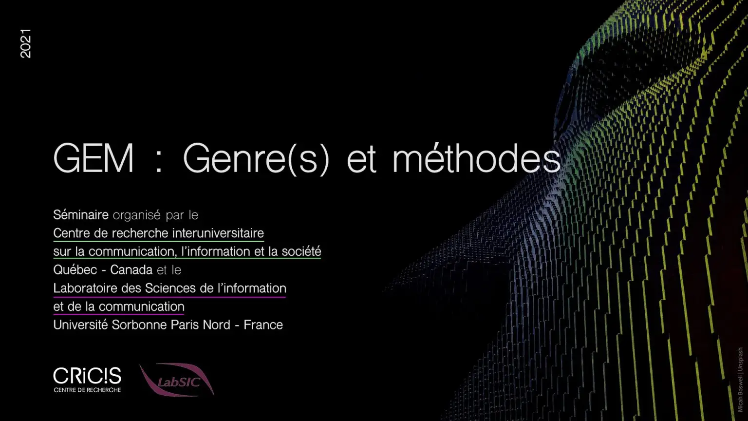 Genre(s) et Méthodes: une nouvelle série de séminaires pour l’année 2022-2023￼