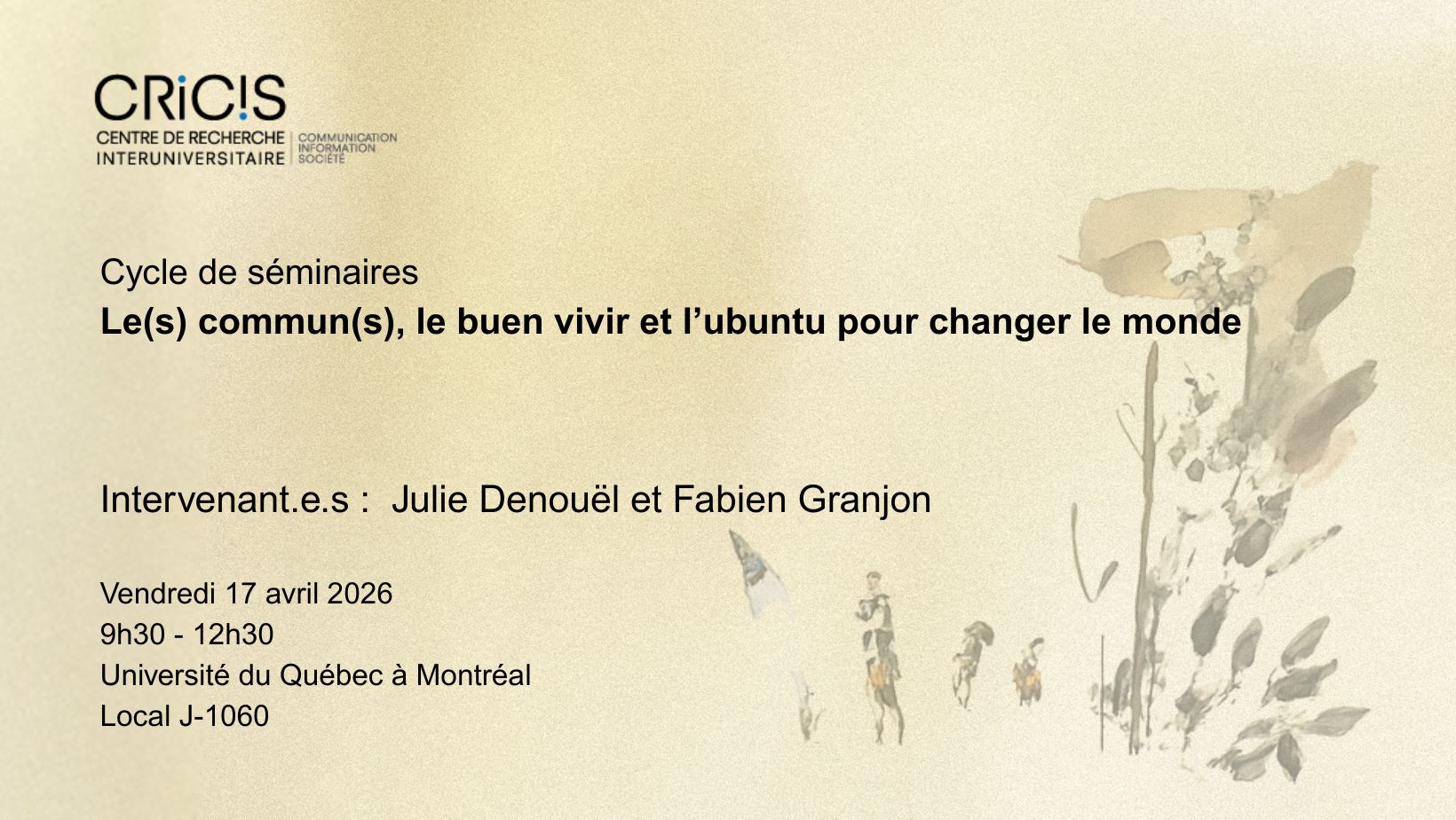 Vidéo : Le(s) commun(s), le buen vivir et l’ubuntu pour changer le monde — 17 avril